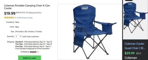 Coleman Camping Chairs for Just $20 deal at Woot