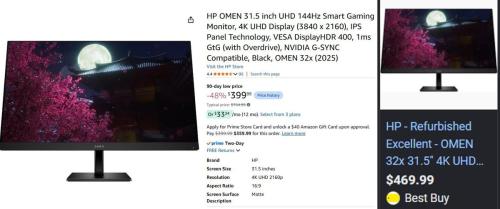 $365 Off OMEN Gaming Monitor at Amazon deal at Amazon