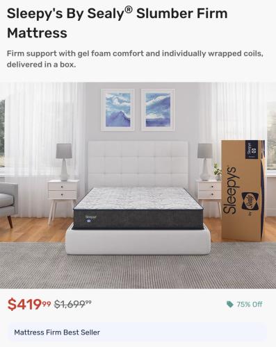 $1280 Off Sealy King Mattress at Mattress Firm deal at Mattress Firm