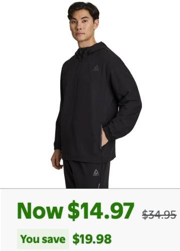Reebok Men's Swiftmotion Jacket 57% Off deal at Walmart