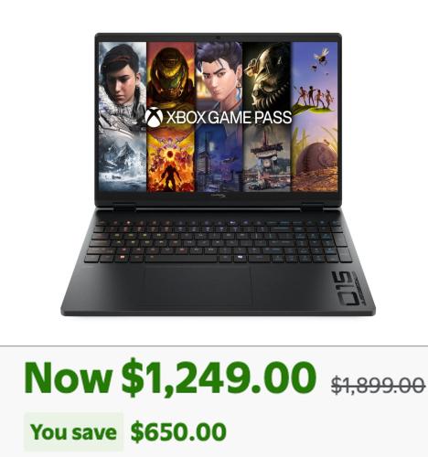 $650 Off HyperX Omen 15 RTX 5060 Laptop deal at Walmart