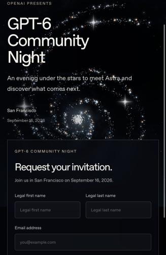 Apply for GPT-6 Community Night Event