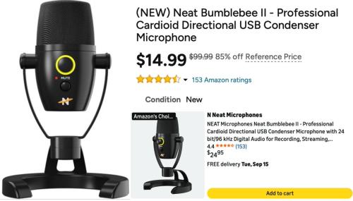 Neat Bumblebee II Mic for $15 on Woot deal at Woot