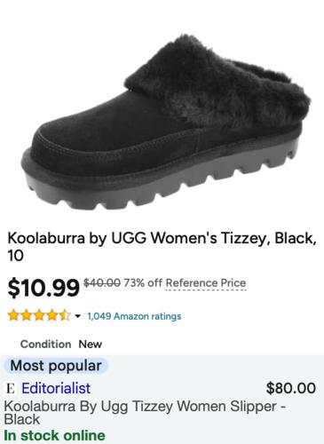 Koolaburra by UGG Slippers for $11 deal at Woot