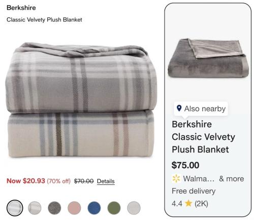 70% Off Berkshire Plush Blankets at Macy's deal at Macy's