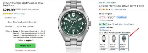 Citizen Watch Now $220 at Woot deal at Woot