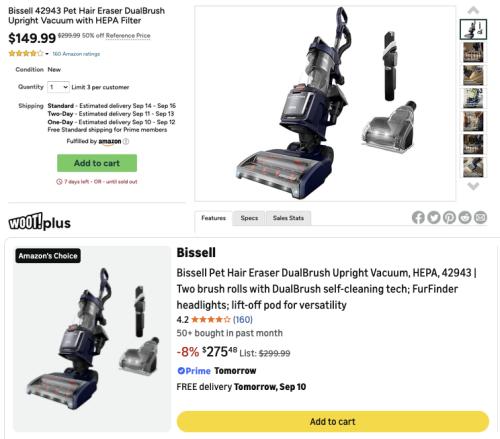 Bissell DualBrush Vacuum for $149 deal at Amazon