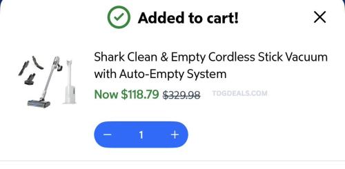 Shark Vacuum Now $117.99 at Sam's Club deal at Sam's Club