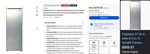 Frigidaire Freezer Now $218 at Walmart deal at Walmart