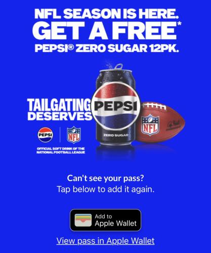 Free 12-Pack of Pepsi Zero Sugar