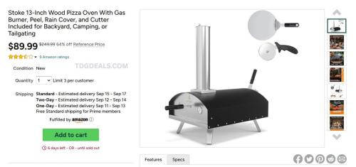 Stoke 13 Inch Pizza Oven - 64% Off at $89.99 deal at Woot