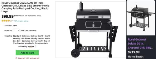 Royal Gourmet Grill for $100 at Woot deal at Woot