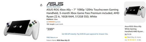 $200 Off ASUS ROG Ally Gaming Handheld deal at Amazon