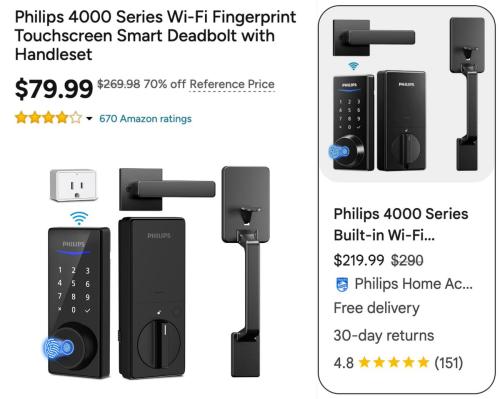 Philips Smart Door Lock Drops to $80 at Woot deal at Woot