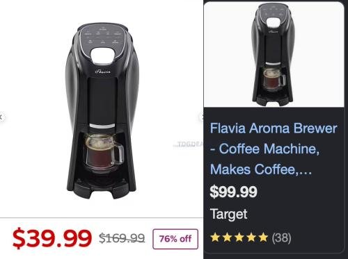 Flavia Aroma Coffee Maker 76% Off deal at Staples