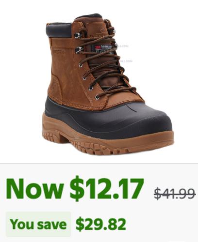 Ozark Trail Men's Boots 71% Off deal at Walmart