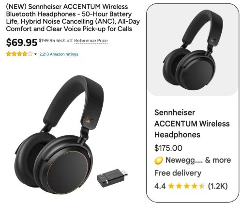 Sennheiser ANC Headphones Drop to $70 deal at Woot