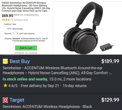 Sennheiser Headphones for $69 at Woot deal at Woot