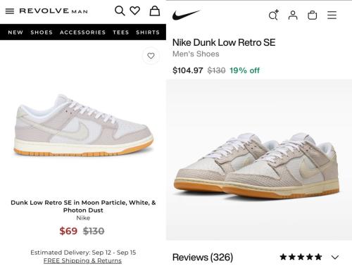 Nike Dunk Low Retro SE Moon Particle $69 deal at Revolve