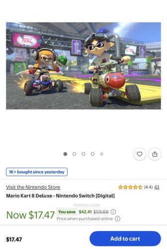 Mario Kart 8 Deluxe for Switch Only $17.47 deal at Walmart