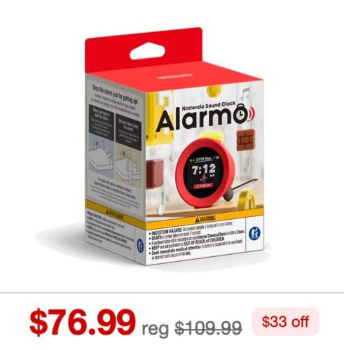 Nintendo Sound Clock Alarm $33 Off deal at Target