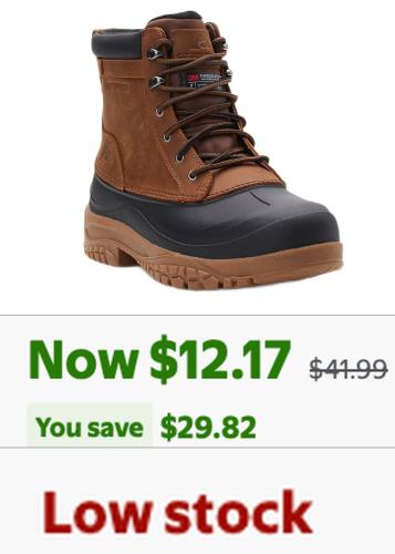 Ozark Trail Men's Snow Boots 71% Off deal at Walmart