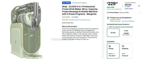 Ninja Slushi 5-in-1 Frozen Drink Maker $120 Off deal at Best Buy