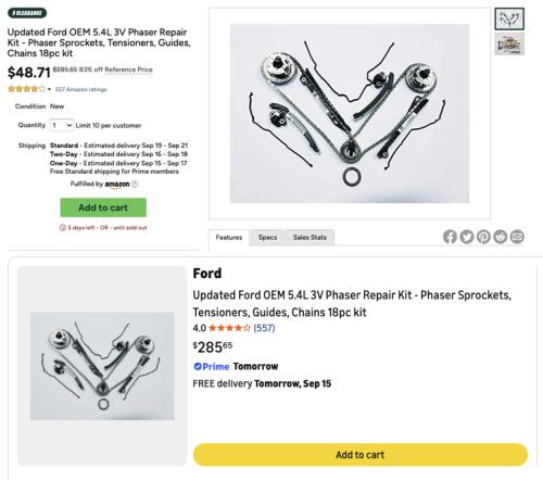 OEM Ford Repair Kit for $48