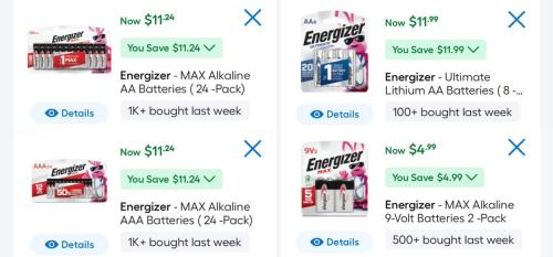 50% Off Energizer Batteries at Lowe's deal at Lowe's