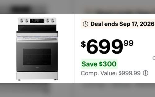 Midea Electric Range 30% Off at Best Buy deal at Best Buy