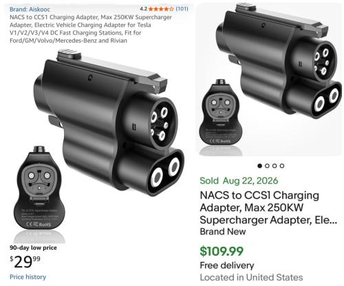 Tesla Supercharger Adapter for $30