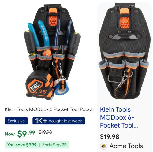 Klein Tool Pouch Dropped to $10 at Lowe's deal at Lowe's