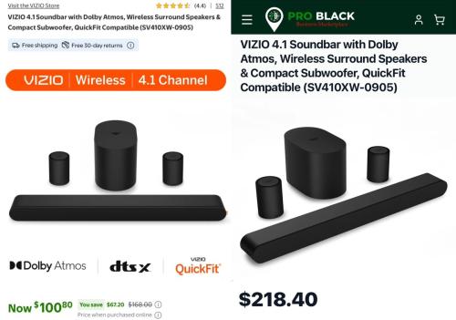 Vizio Wireless Surround System at $100 deal at Walmart