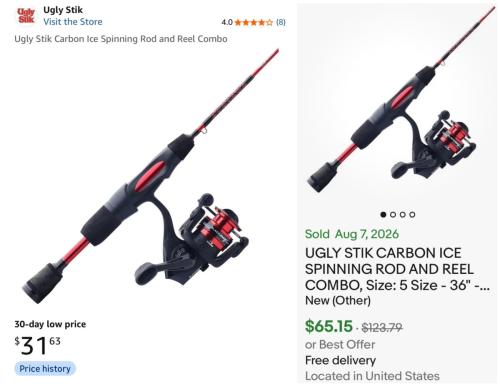 Ugly Stik Reel and Rod Combo for $31