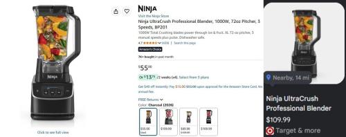 Ninja Blender for $55 at Amazon deal at Amazon