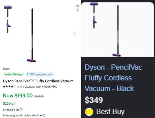 $250 Off Dyson Pencil Vac at Sam's Club deal at Sam's Club