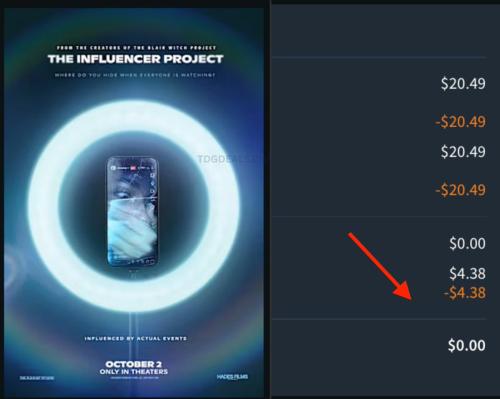 2 Free Movie Tickets for The Influencer Project deal at Atom