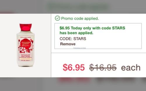 Japanese Cherry Blossom Lotion $6.95 Today Only deal at Bath & Body Works