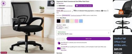 Ergonomic Office Chair for $45 deal at Wayfair