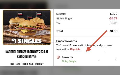 $1 Burgers at Smashburger Today deal at Smashburger