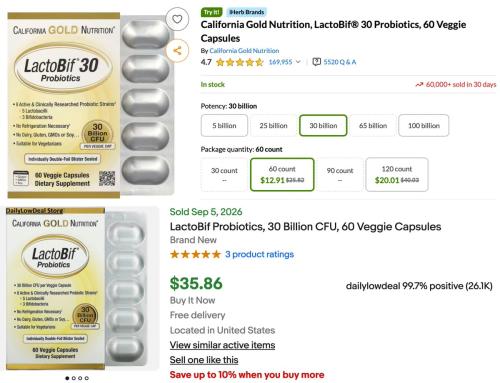 65% Off LactoBif 30 Probiotics at iHerb deal at iHerb