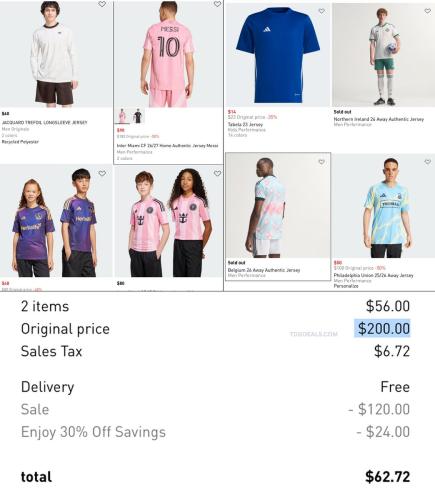 Adidas Soccer Jersey Clearance Sale deal at Adidas