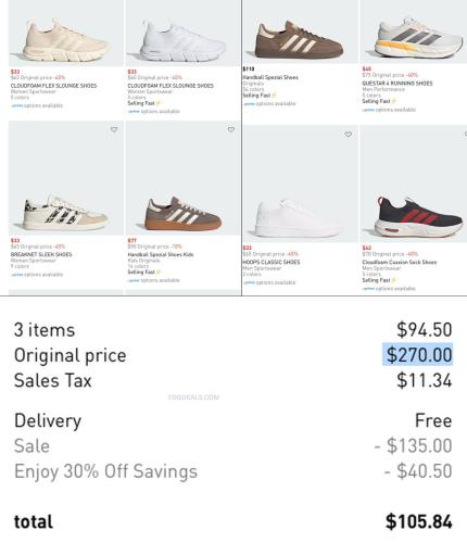 Adidas Sneaker Clearance: Extra 30% Off deal at Adidas