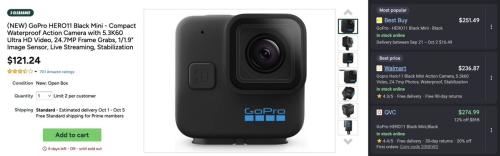GoPro Hero11 for $120