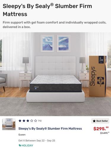 $1200 Off Sealy Queen Mattress at Mattress Firm deal at Mattress Firm