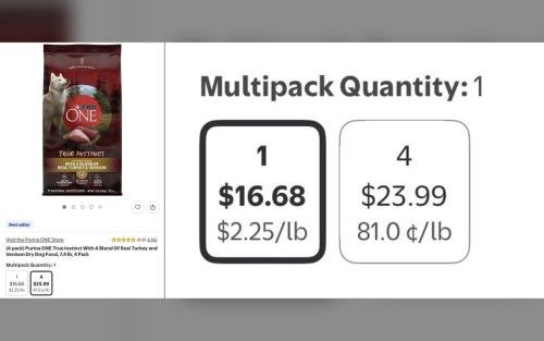 4-Pack Purina ONE Dog Food for $24 deal at Walmart