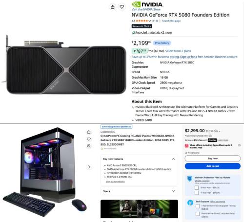 CyberPowerPC RTX 5080 PC at Walmart $2299 deal at Walmart