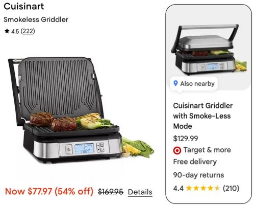 Cuisinart Indoor Grill $92 Off at Bloomingdale's deal at Bloomingdale's