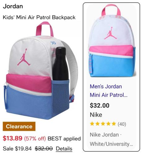 $14 Jordan Backpacks at Macy's deal at Macy's