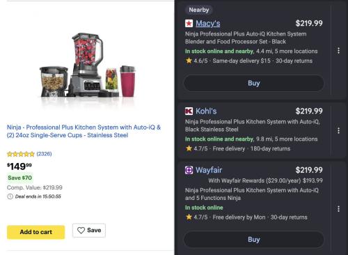 Ninja Professional Plus Bundle for $149